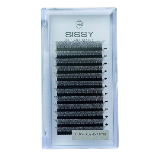 Sissy Individuele wimperextensions wimpers - B Curl 11-15mm mix lengte - 6DW wimperextensies